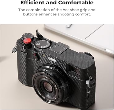 K&F CONCEPT Camera Thumb Grip Compatible with FUJIFILM X100VI X100V, Black