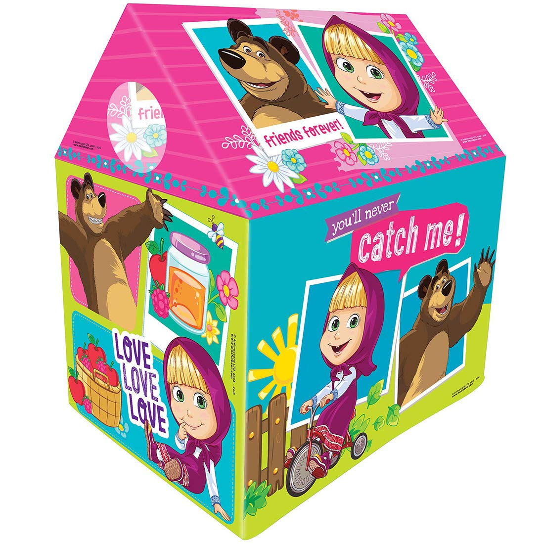 Masha and The Bear Tent House for Kids 7 Yrs Old Age Girls Boys Indoor&Outdoor Play Toy House,Pink, Tent House Theme (B08T658ZGC) Amazon Price History, Amazon Price Tracker
