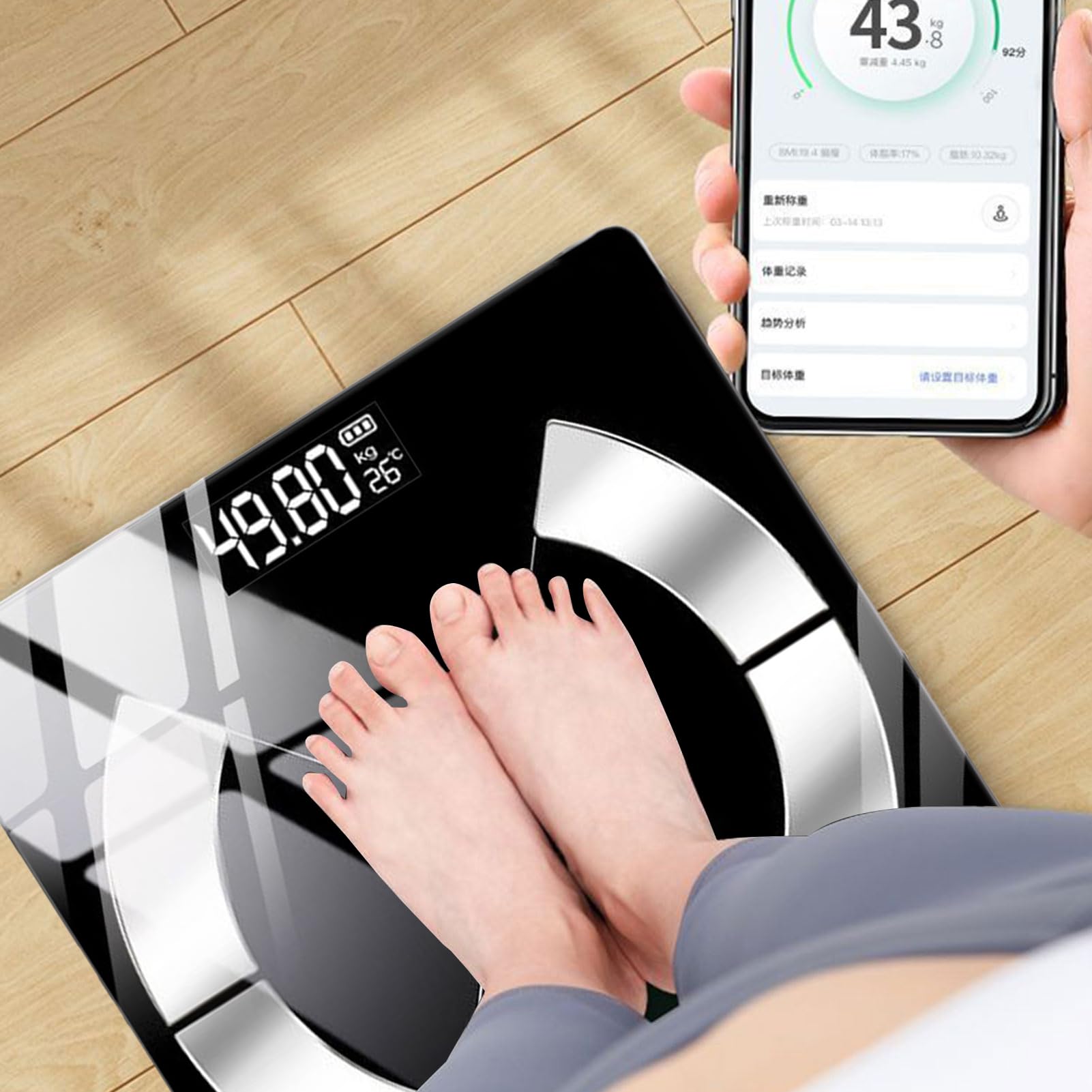 Bilancia Massa Grassa Monitor Della Composizione Del Grasso Corporeo Per La | Bilancia pesapersone intelligente con USB Per Casa Palestra Fitness Salute Benessere Gravidanza Anziani