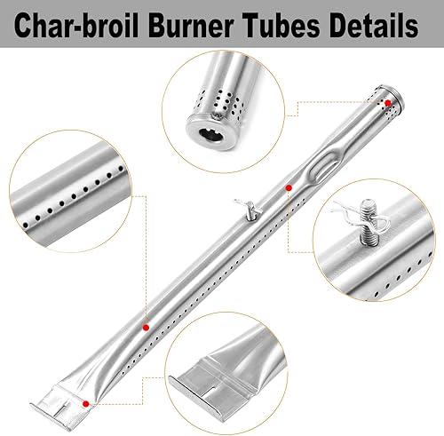 Miniatura 5 de 463340516 Piezas de repuesto para Charbroil Gas2Coal 3 quemadores híbridos parrilla Heat Tent G421-0500-W1 Quemadores de parrilla 463370519