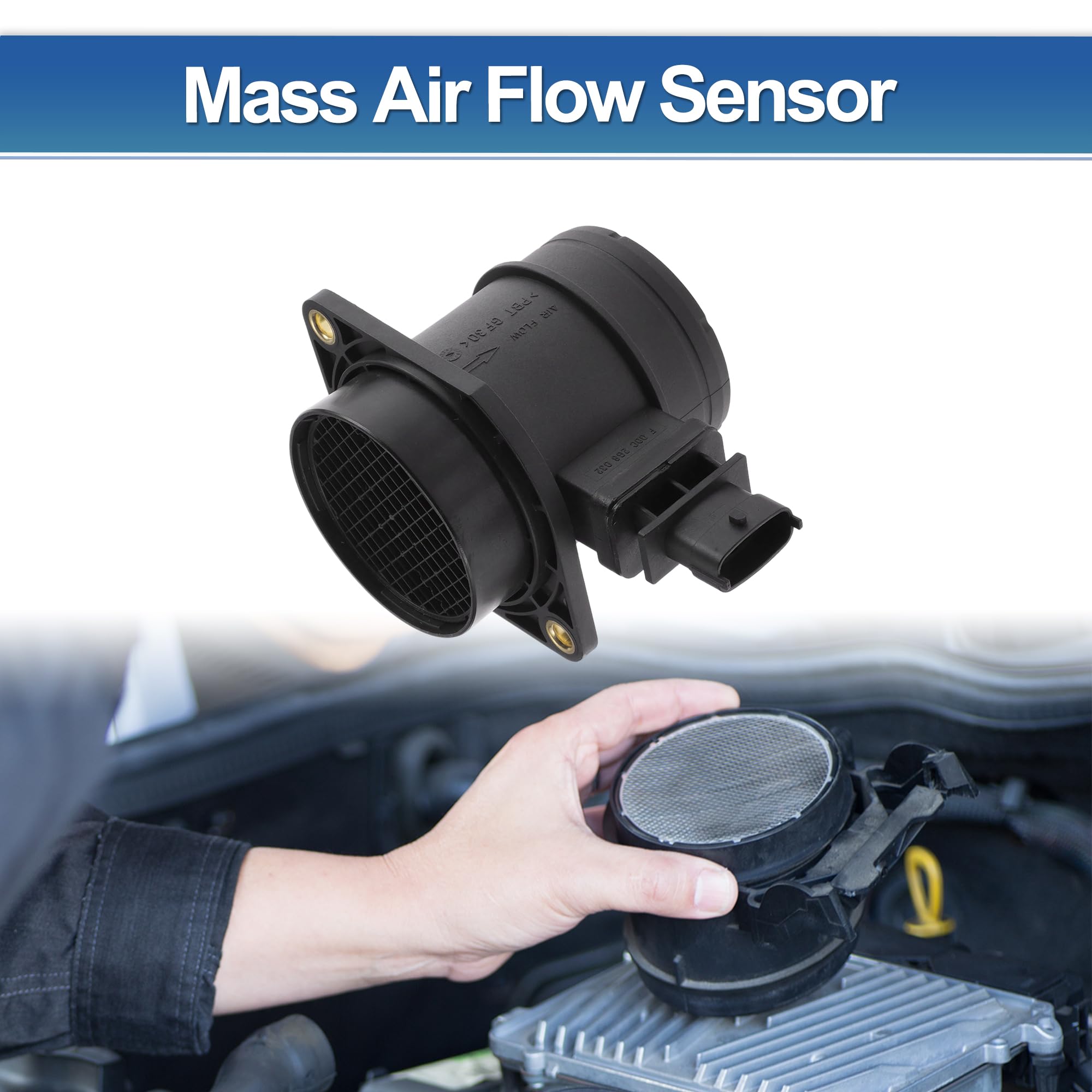 Capteur De Débit D'Air Assemblée No.55206757 MAF Capteur De Débit D'Air Pour Fiat Linea (110_, 323_) 1.2L 2017 Plastique Métal 1 Pcs