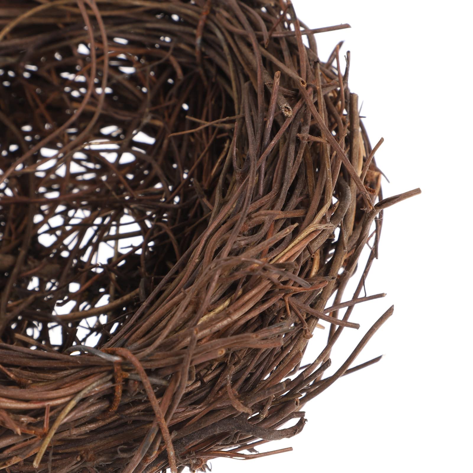Kisangel Nido di Uccelli Artificiali per Decorazione Uccelli Rattan Nido Artigianato Uccelli Pasquali Nido Finto Nido con Uova per Mestiere Decorazioni Pasquali da Giardino