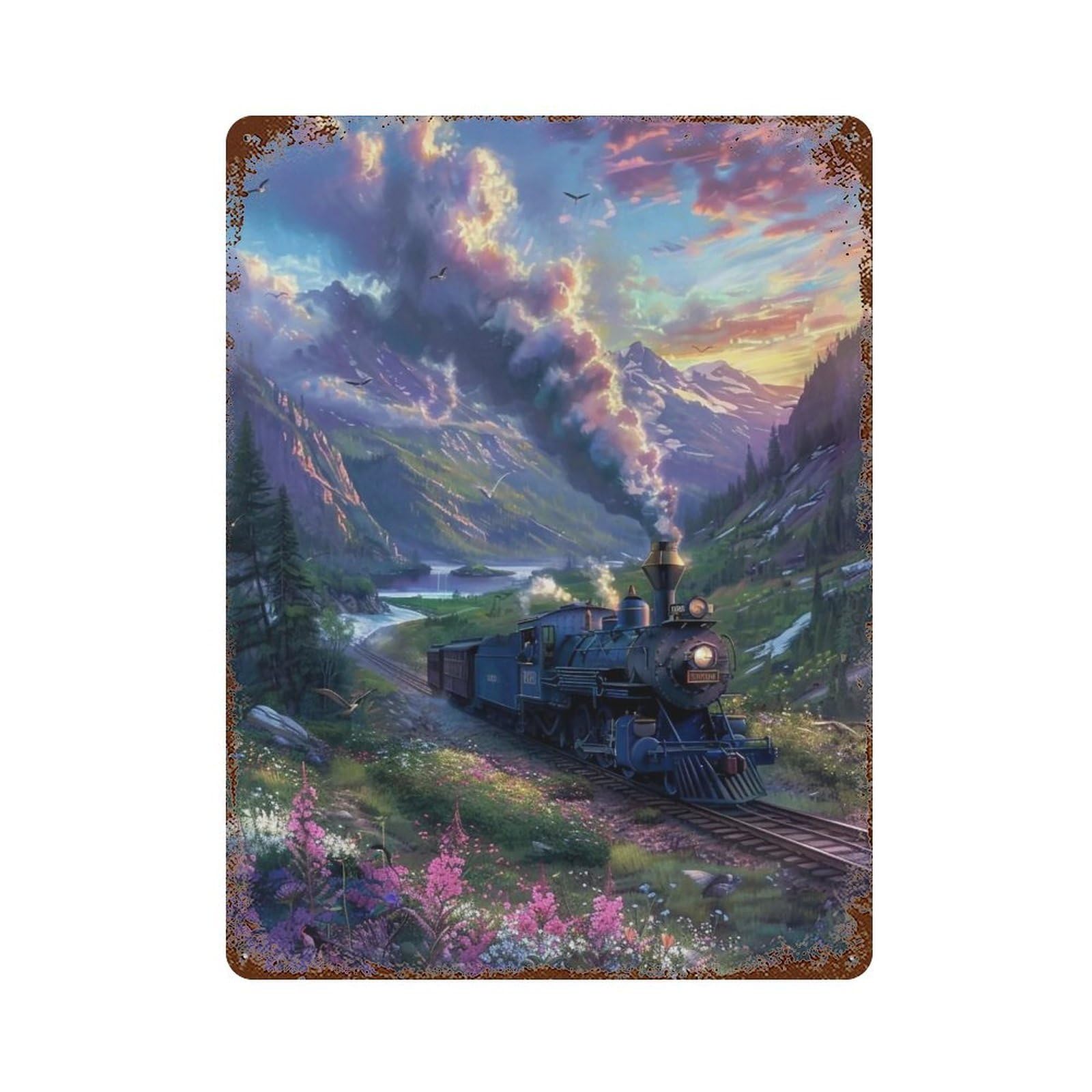 HDURYEYRYY Valley Steam Wanderer 04 Wall Retro Iron Vintage Art Metal Tin Sign Poster Modern Home Cofffee Club Art Bar Shop Decor 40x30cm