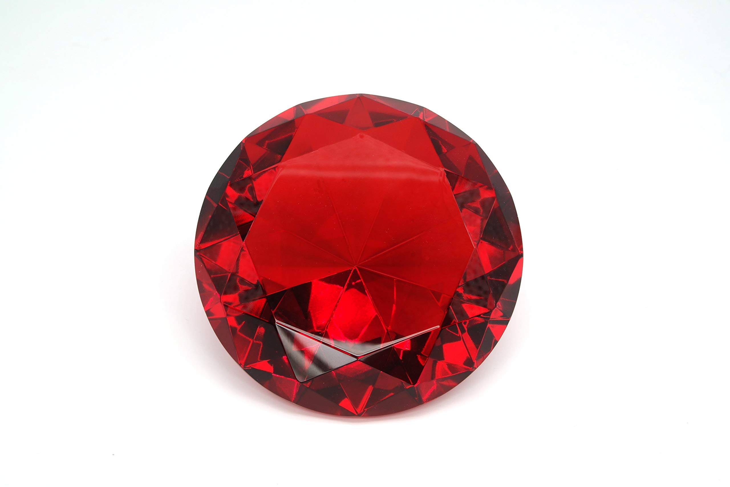 Tripact 100mm (3.93 inch) Diamond Crystal Diamond Jewel Glass Paperweight - 04