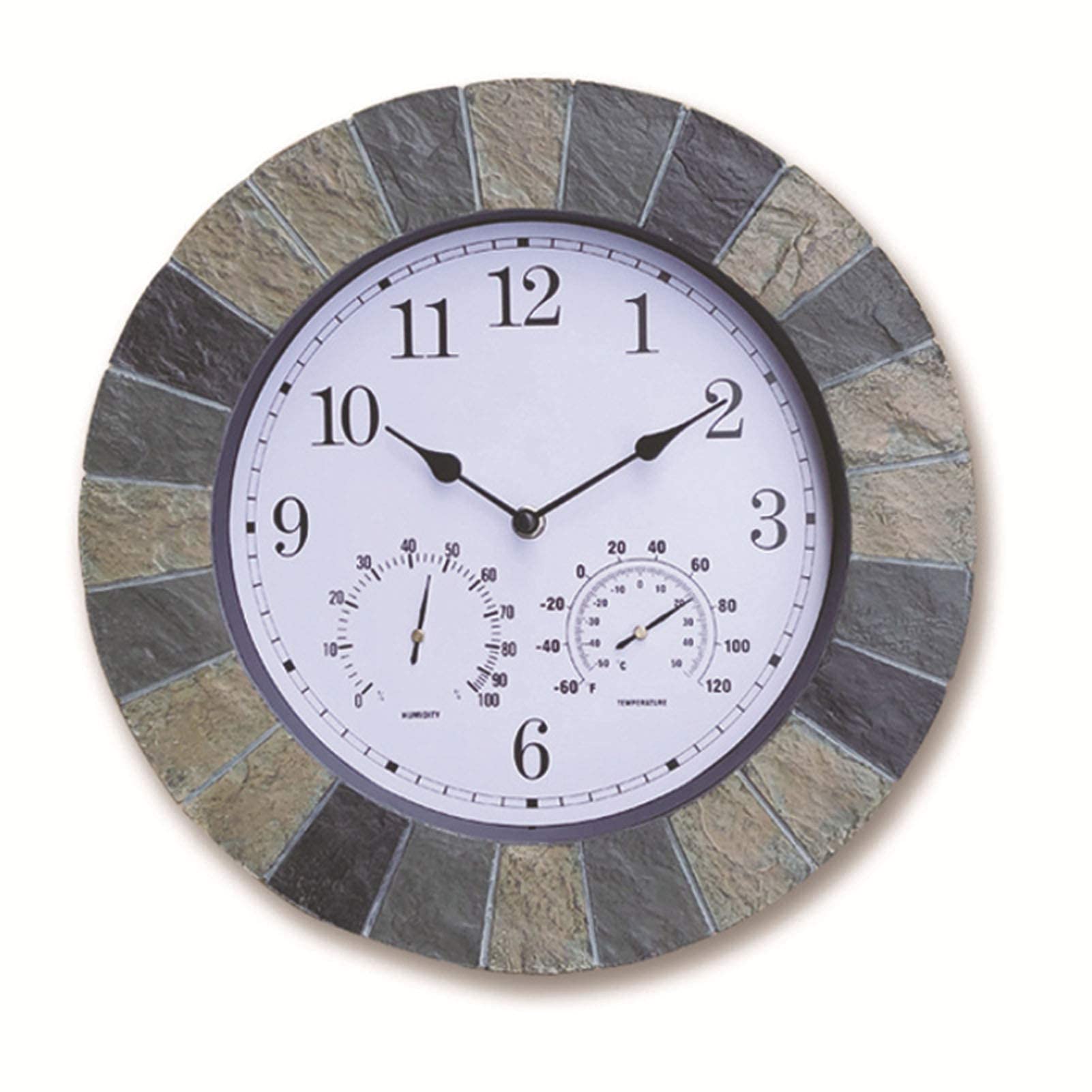 Horloge murale rétro étanche pour contrôler le temps et l'humidité au patio