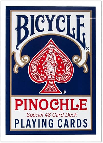 Miniatura 2 de Bicycle Deluxe 1 docena de cartas de póquer Pinochle - 6 barajas azules y 6 rojas