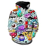 Mens Hip Hop Hoodie Street Novelty Hoodies 3d Printed Pullover Casual Sweatshirts