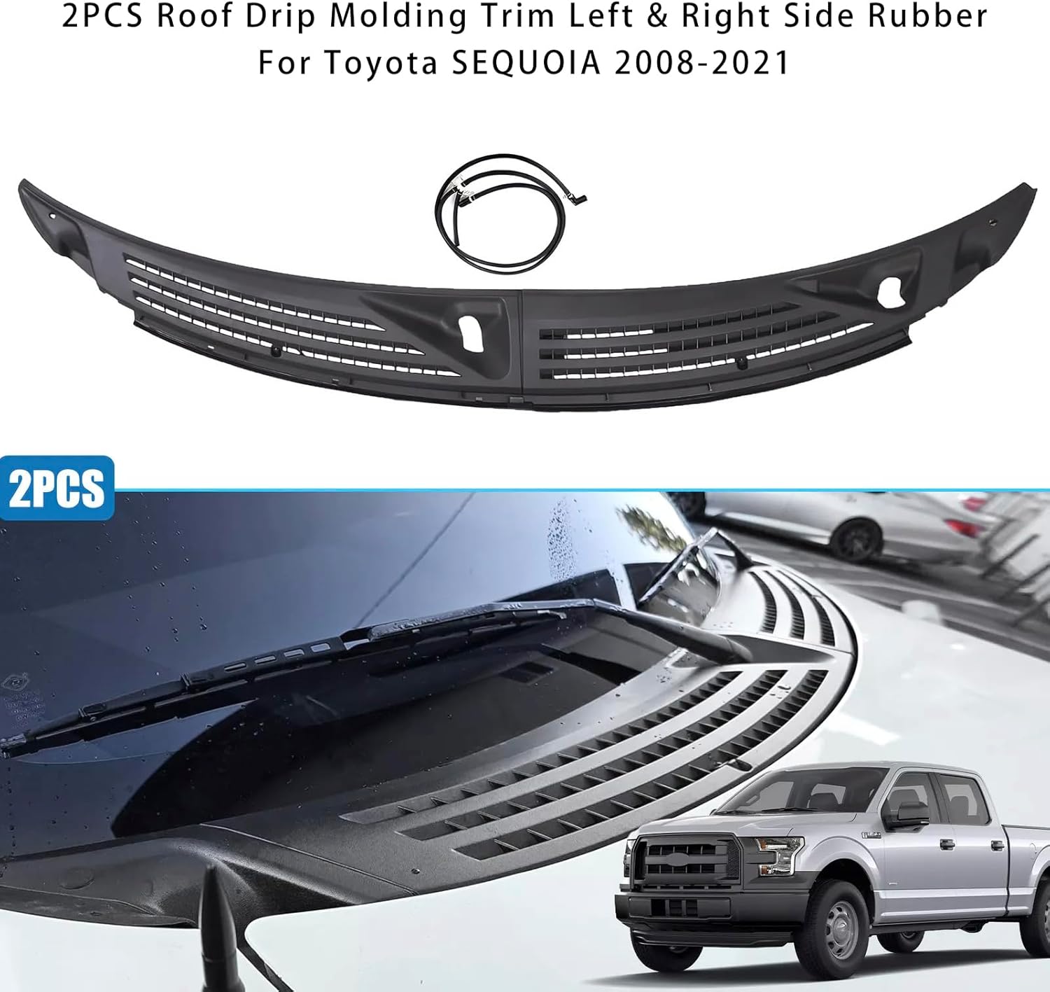 Areyourshop Windshield Wiper Cowl Panel Grille BL3Z15022A68A For Ford F150 2009-2014 BL3Z15022A69A