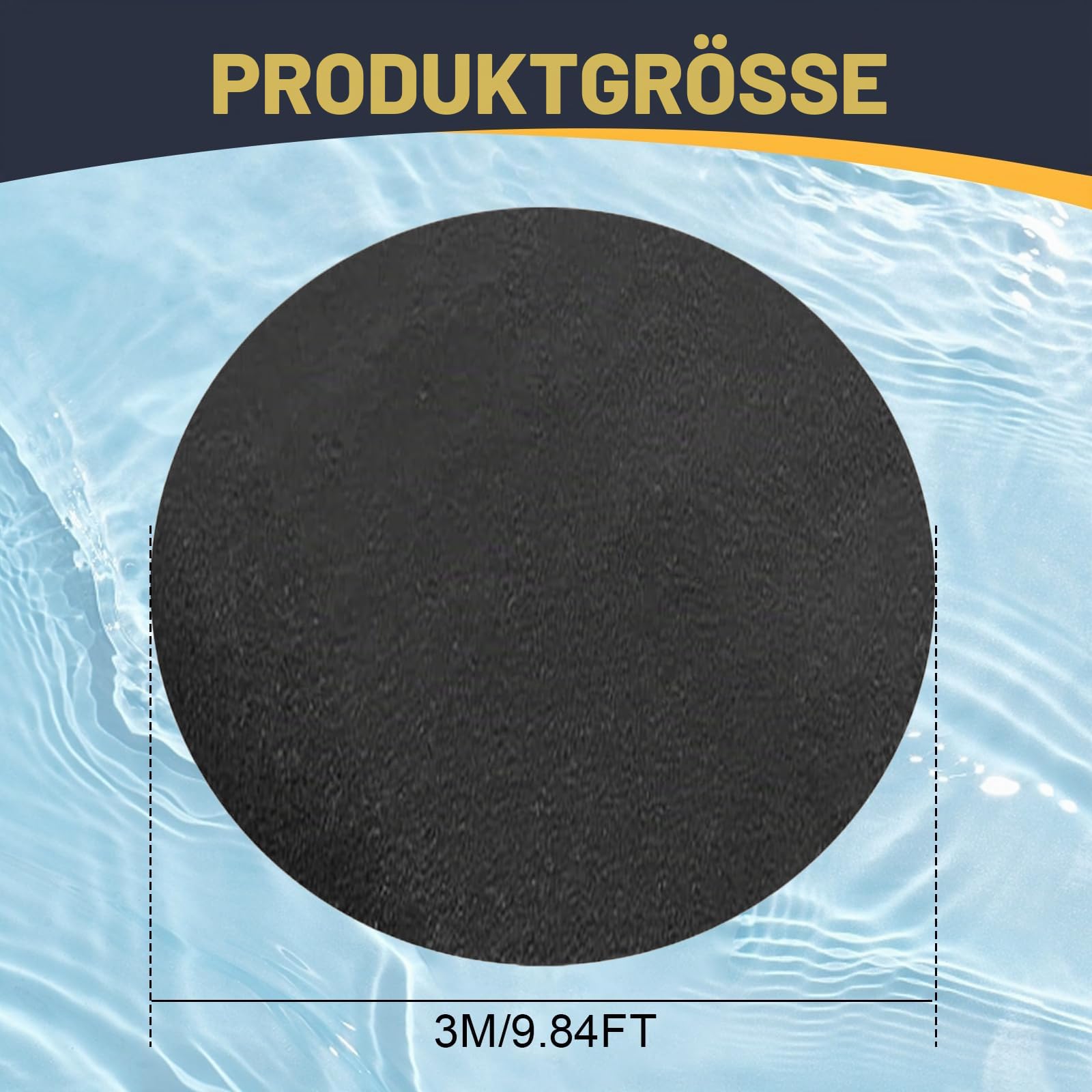 Pool Unterlage Rund, Poolunterlage rutschfeste Unterlage Ø500cm, Bodenschutzmatte Faltbarer, Bodenplane für Pools Whirlpoolmatte Außenpool Isolation (Ø500cm)