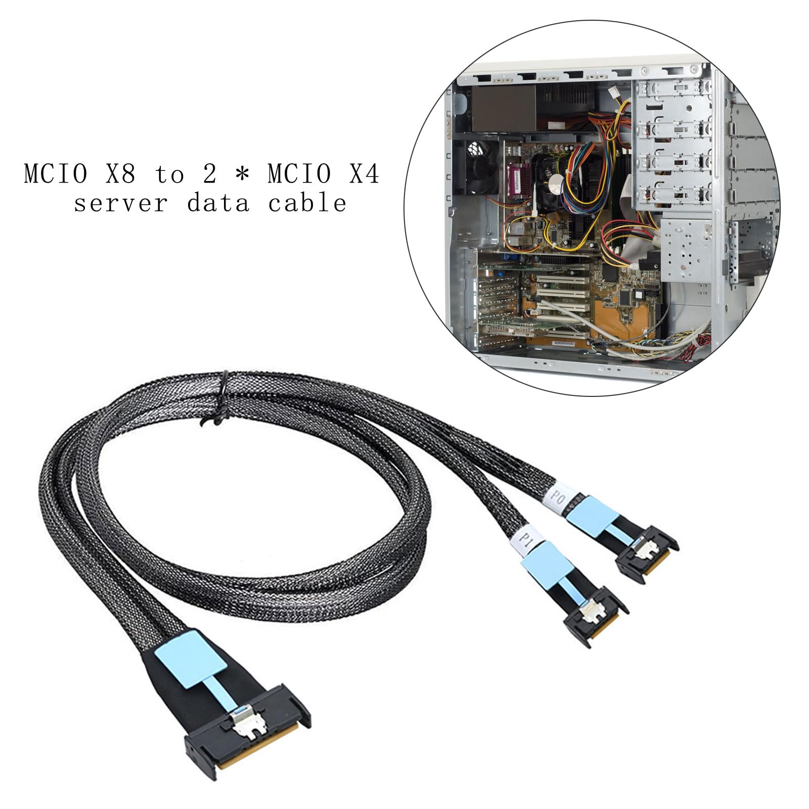 Il cavo splitter PCIE Gen 5 aggiorna la linea dati del server 50 cm 19,7 pollici strumenti di manutenzione server