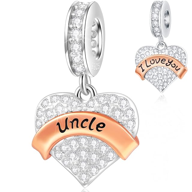 EMOSTAR Family Charms 925 Sterling Silver Mother Father Daughter Son Sister Brother Godmother Nana Grandma Husband Wife Aunt