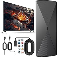 HIDEMI 2026 Digital TV Antenna Indoor Outdoor - 600+ Mile Range Signal Booster, 4K 1080p, 33ft Cable for Smart & Older TVs