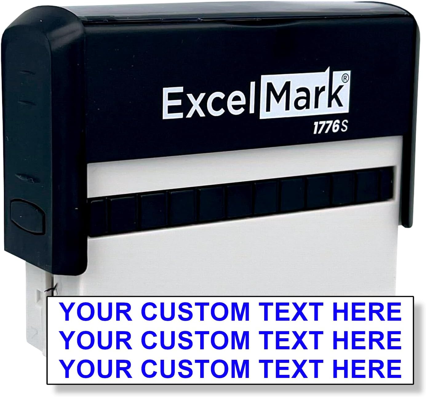 Excelmark R300 Gym Ring Trapeze ExcelMark Custom Self-Inking Stamp - 4 Line Office ...