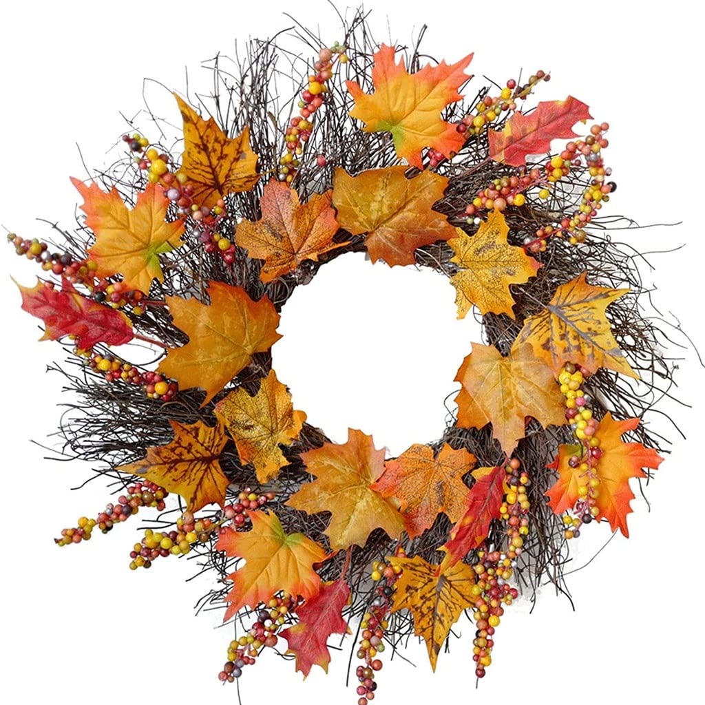 Couronne de Noël artificielle anti-poussière avec fleurs en papier pour mur et fenêtre