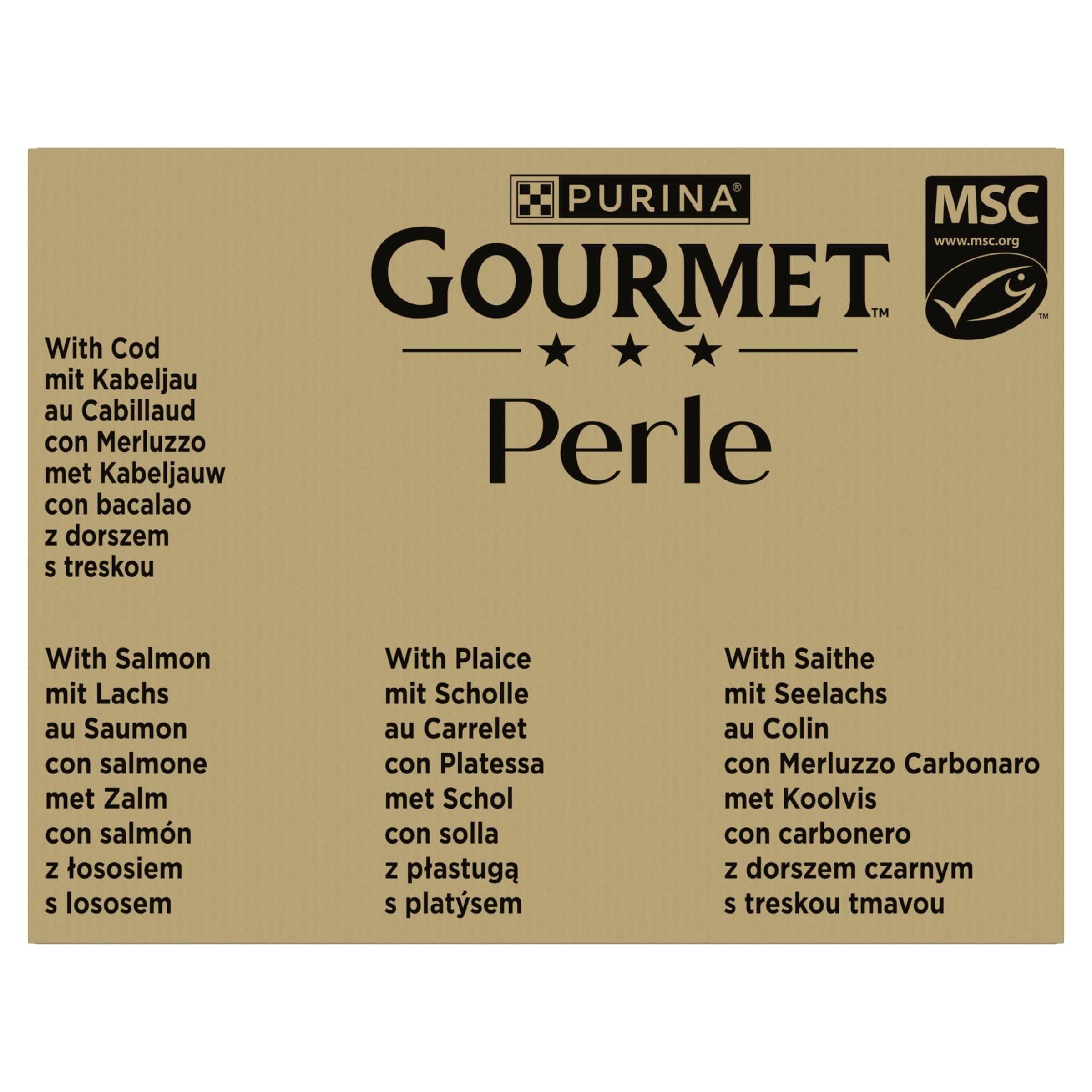 GOURMET Perle Émiettés de l'Océan - pâtée Chat Poisson Sauce MSC - 96 x 85 g