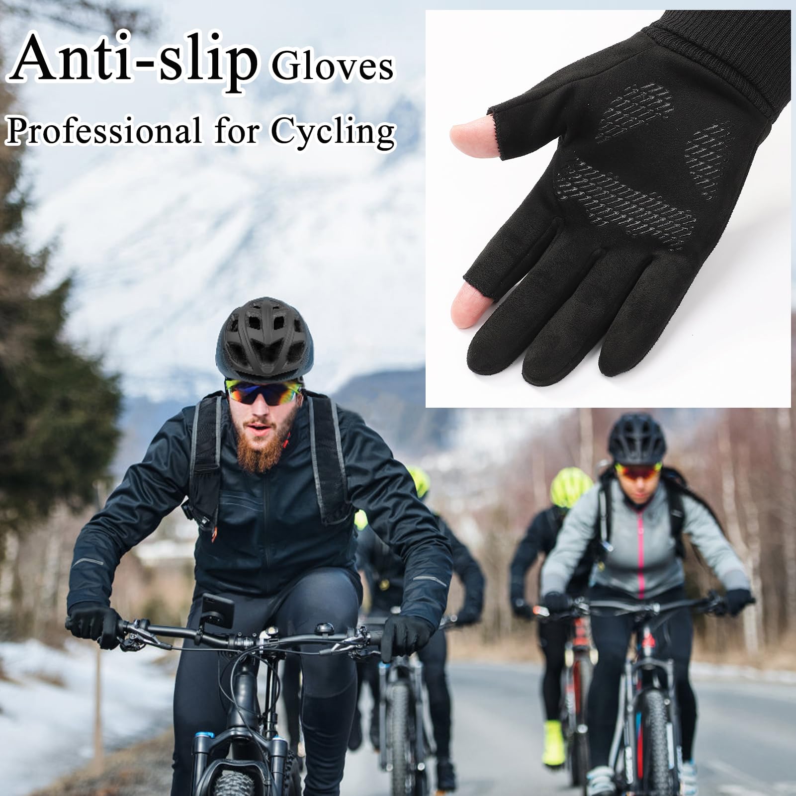 Gants De Cyclisme INBIKE Pour L'hiver – Polaire, écran Tactile, Réfléchissants, Confortables, Homme/femme