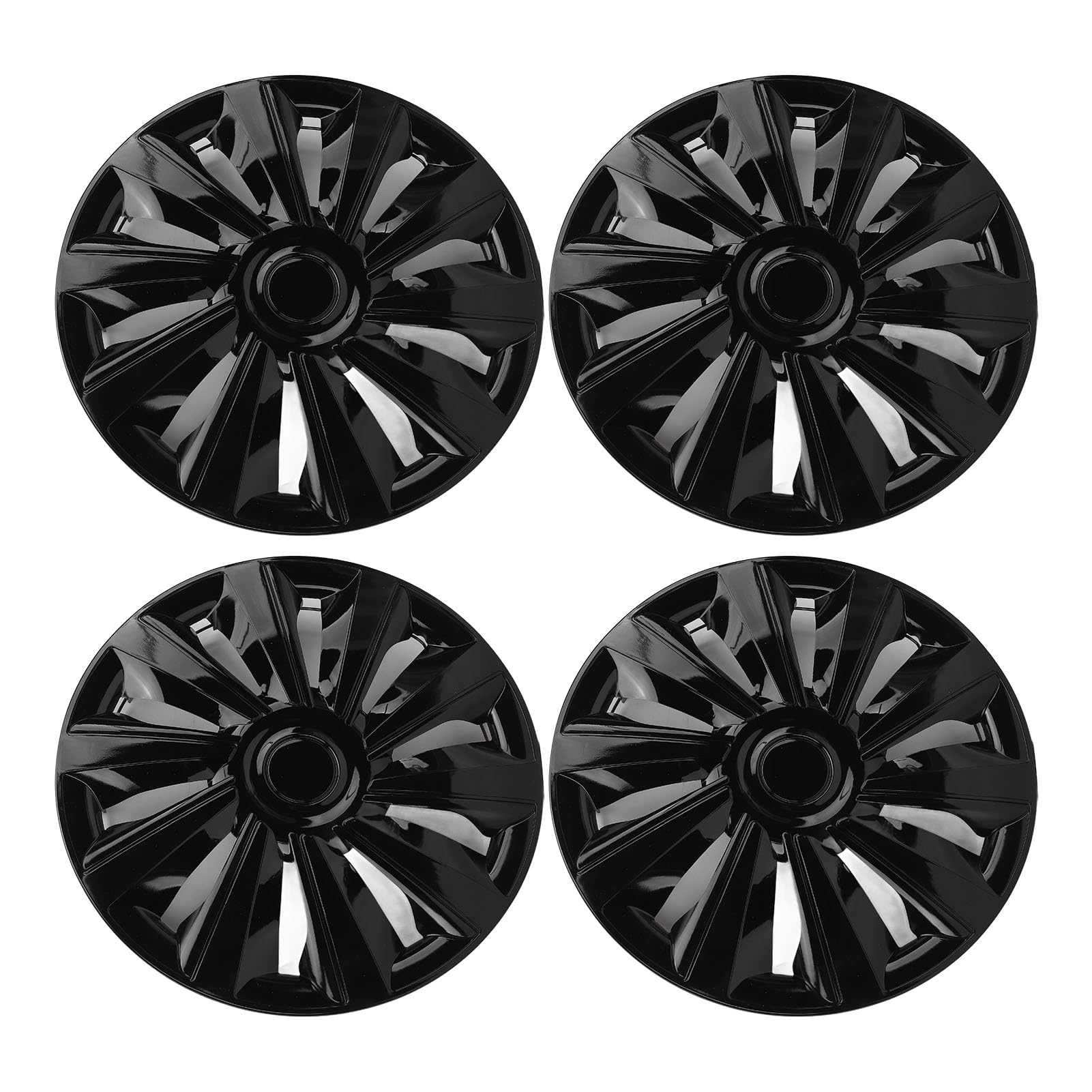 SIXRUN Coprimozzi 15 Pollici 4 Pezzi Copricerchi Universali in Materiale ABS, Design con Fibbia per SUV per Auto Camion con Resistenza Ai Graffi Adatto per Sedile V40