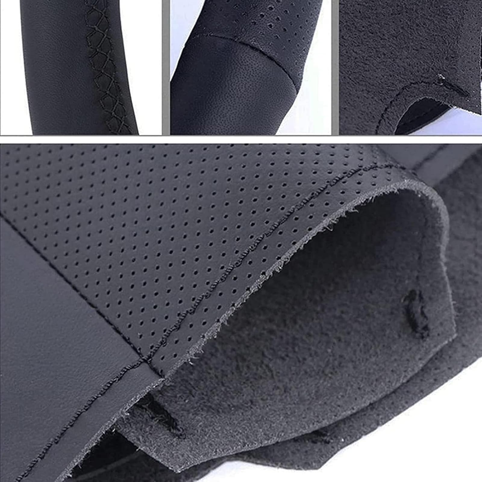 Stuurbekleding voor Peugeot Expert 1995-2020 2021 2022 2023 2024 2025, Slijtvast PU Leer Auto Stuurwiel Bescherming, Anti-Slip Ademend Elastisch Stijlvol Sportief Auto Stuur Wielsleeve