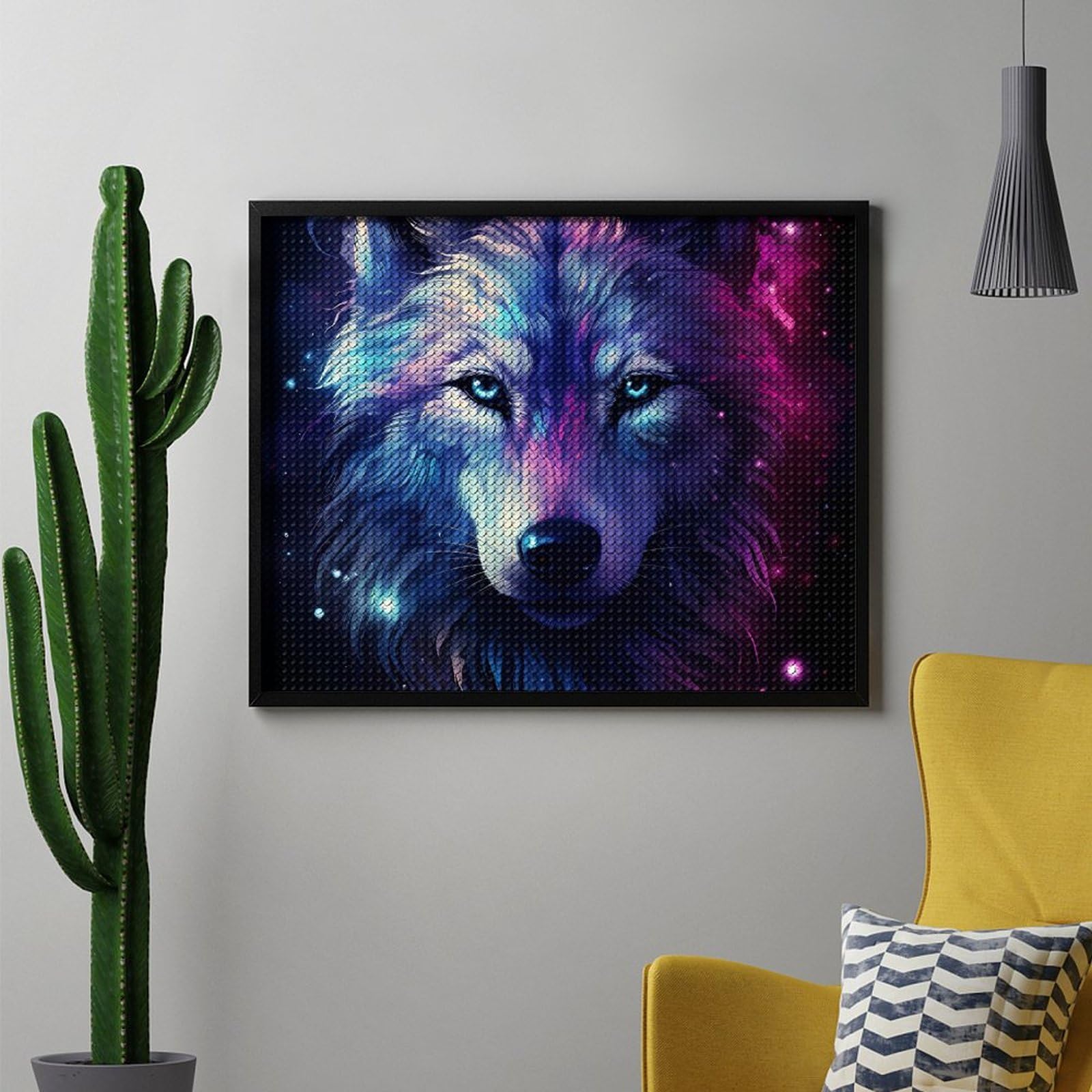 MEIYUDA Native Indian Wolf Diamond Painting Kit – 12x12 Inch Full Drill, Round Diamonds, DIY Art For Beginners, Home Wall Decor - View #13