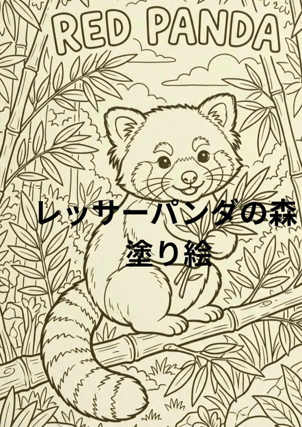 レッサーパンダの森 塗り絵: かわいいレッサーパンダと自然を彩る癒しの塗り絵ブック