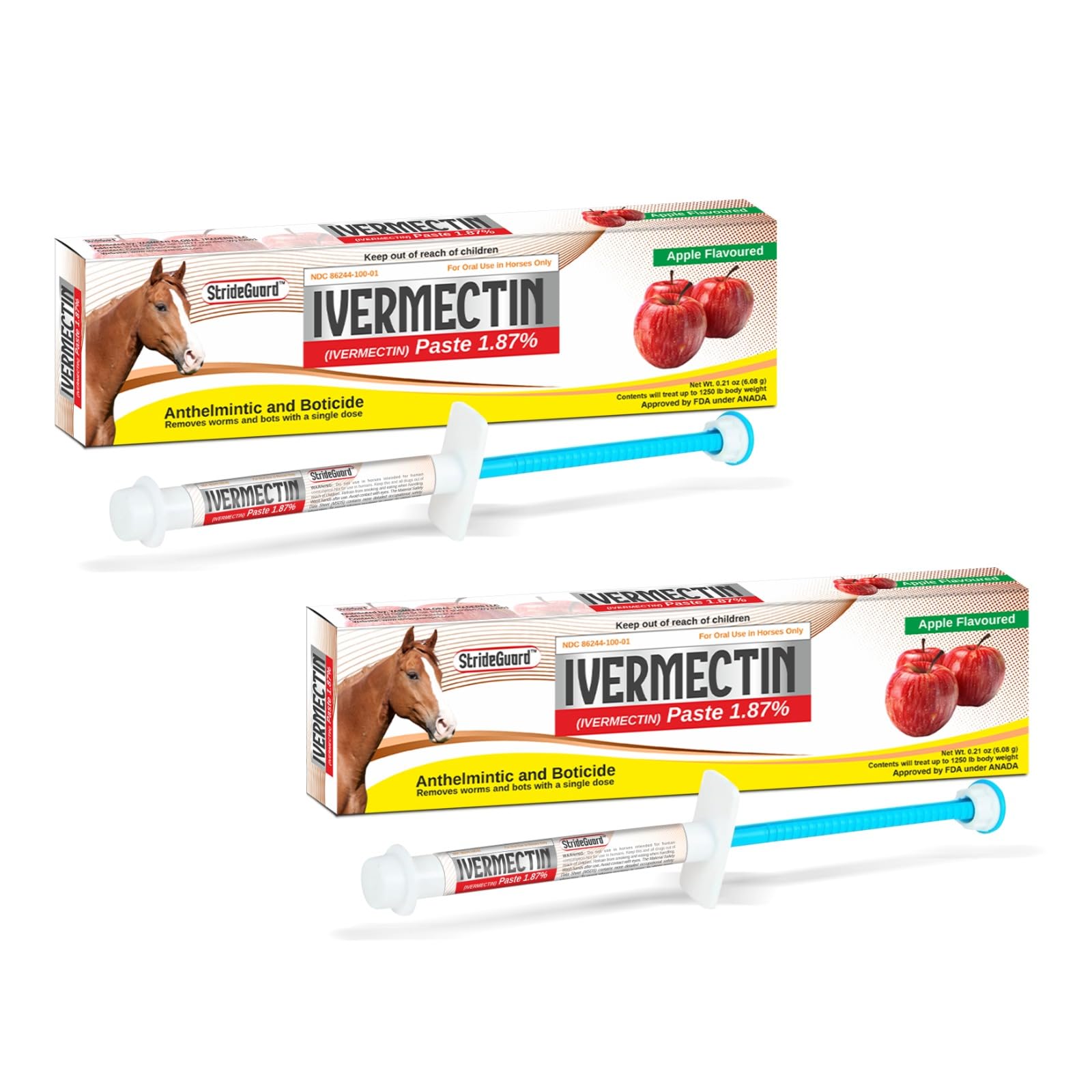 StrideGuard Ivermectin Paste 1.87% Apple Flavored