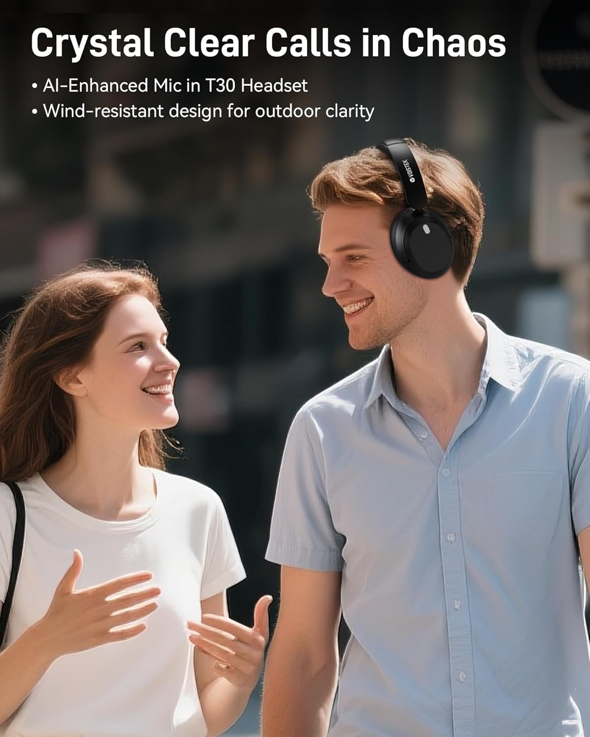 Hybrid Active Noise Cancelling Headphones, Wireless Bluetooth Over Ear Headphones with 50mm Drivers, Deep Bass, HiFi Stereo, 60H Playtime, Lightweight Foldable for Commute, Travel, Home, Music Lovers - Image 6