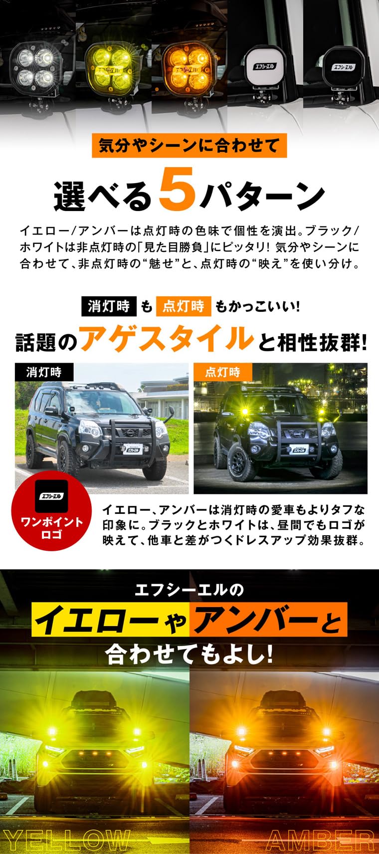 ワークライト fcl Amazon.co.jp: fcl.(エフシーエル) ワークライト led 車 作業灯 リレー