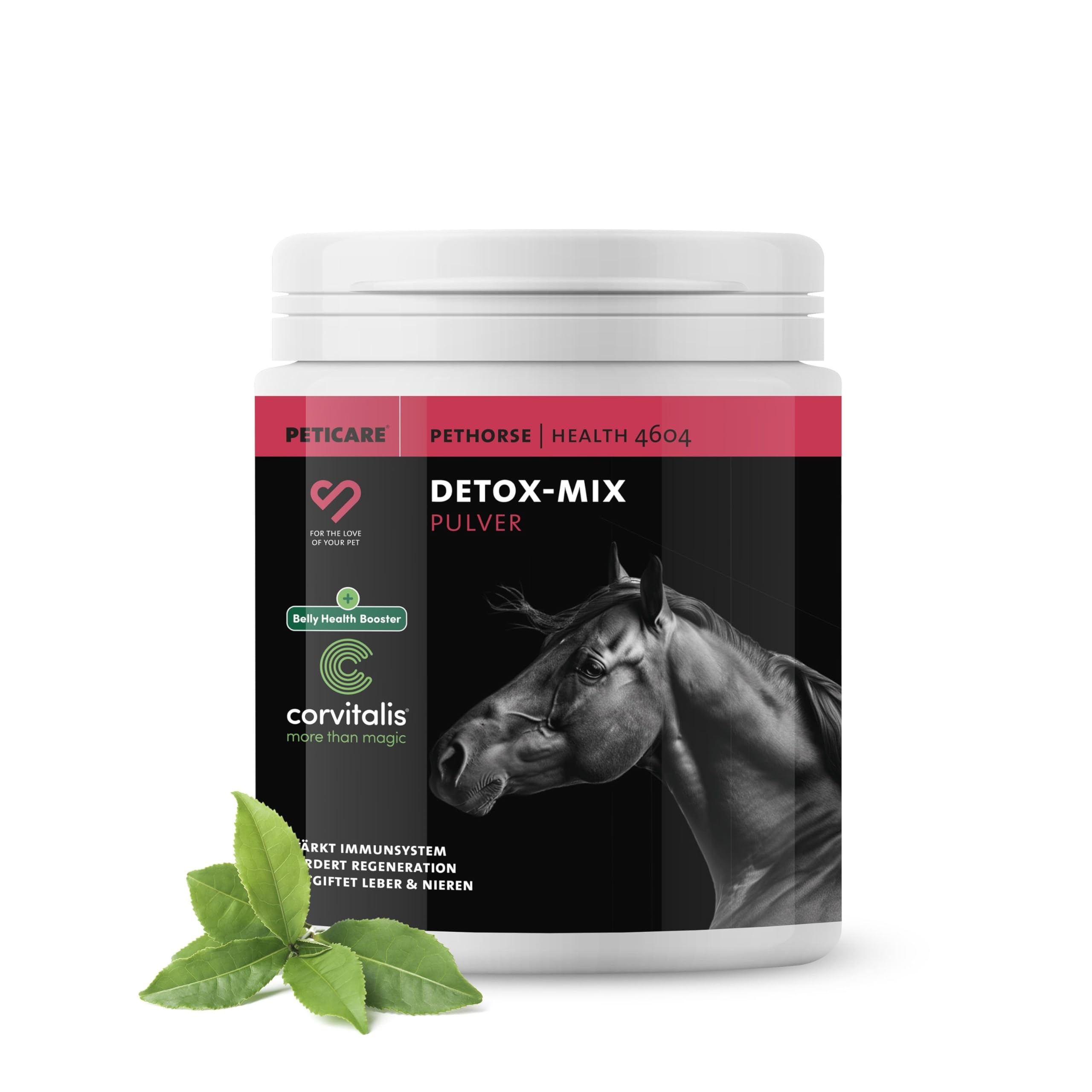 Peticare Detox-Mix Pulver für Pferde | Unterstützt Leber & Nieren, Darmfunktion | Natürliche Entgiftung für Pferde & Ponys | Pflanzliche Inhaltsstoffe, MSM & Vitamin B6 | petHorse Health 4604