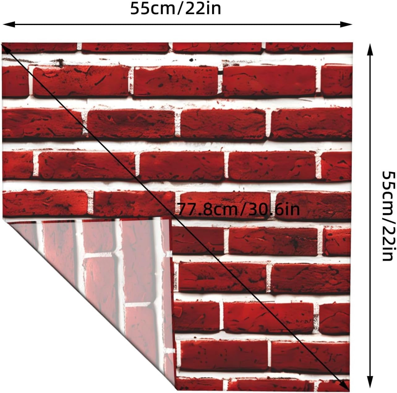 Brick Red Stone Print For Women And Men Head Scarves Hair Bandanas Square Scarf Fashion Accessories Lightweight image 4
