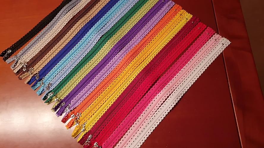 40 Pcs 30cm DIY En Forme D'étoile En Nylon Bobine Fermetures Éclair