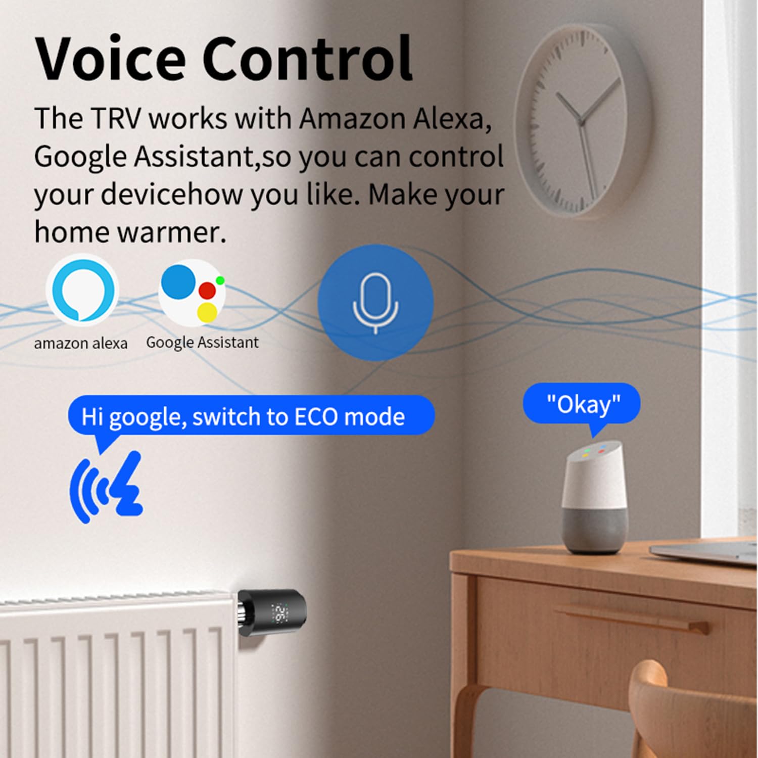 Smart Thermostat Radiator Valve: Programmable Thermostatic Valve, Zigbee Thermostat for Temperature Adjustment App Control - Image 4