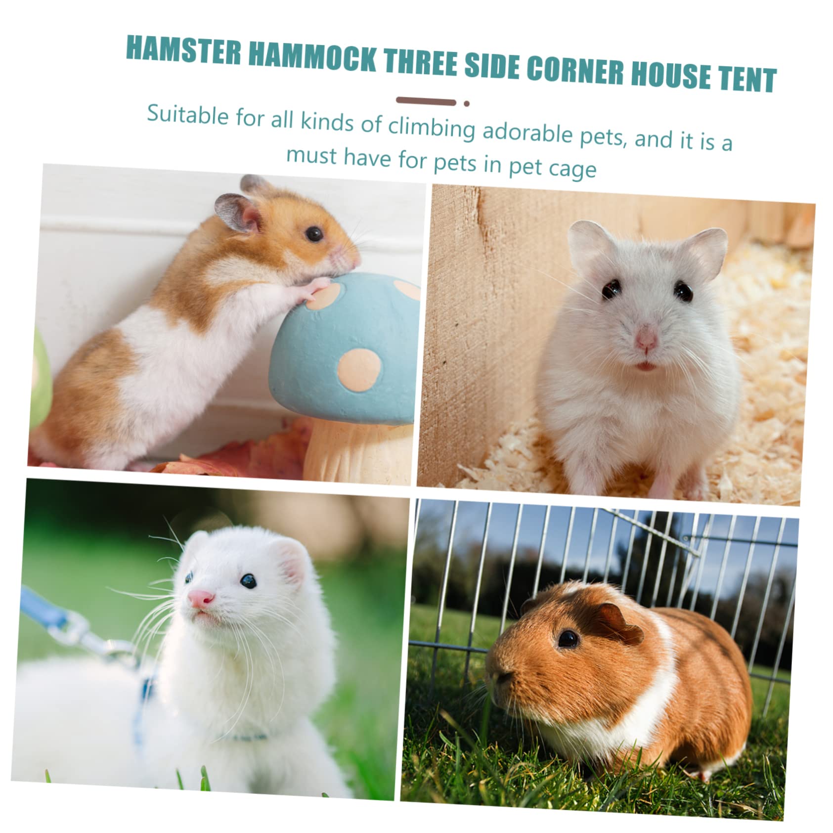 INOOMP 3pezzi Hammock Per Criceti e Piccoli Animali Rifugio Creativo Per Criceti Scoiattoli e Degu Per Giocare e Riposare Tutte Le Stagioni