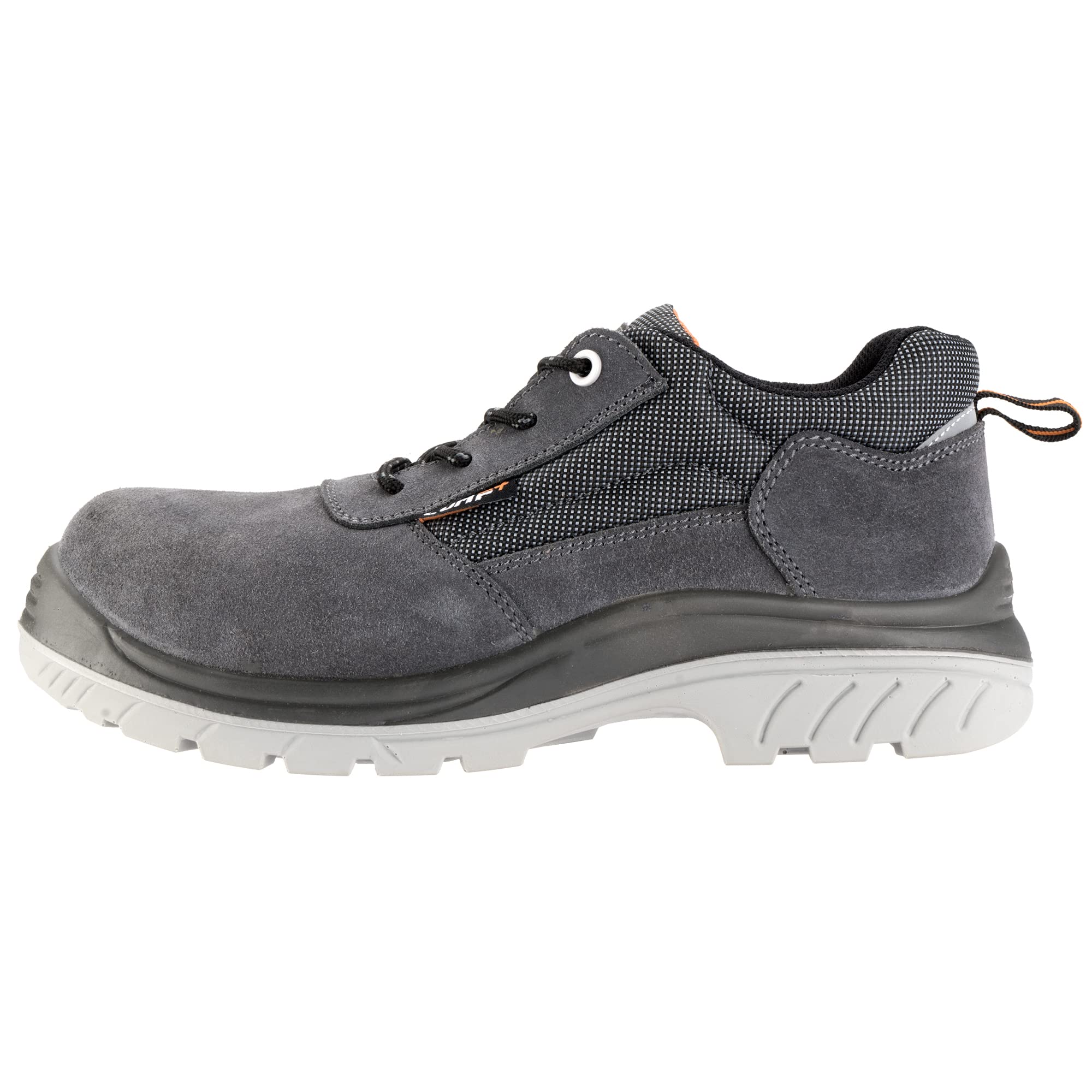 Bellota 72310GJS1P - Zapato de Seguridad Comp+ Gris S1P de Hombre y Mujer de Piel Serraje Transpirable, Acolchada y con Zonas Reforzadas Antiabrasión