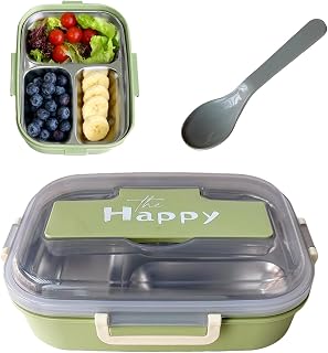 3 Compartment Kids Box, Stainless and BPA Free, Insulated Lunch Box for School and Travel, Perfect for Kindergarten and Family