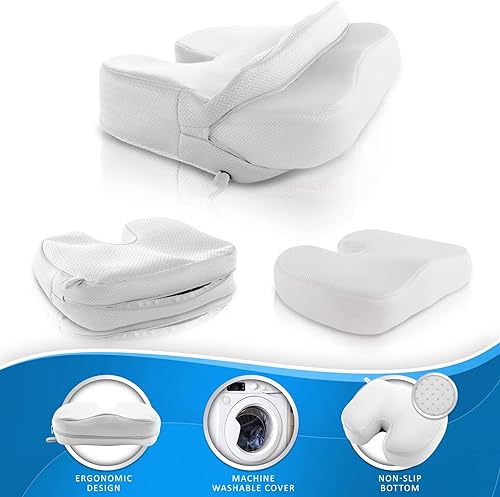 Miniatura 4 de Joe & JoseRin Asiento elevador para bañera de hidromasaje, almohada de spa con peso antideslizante para adultos, cojín de bañera de secado rápido