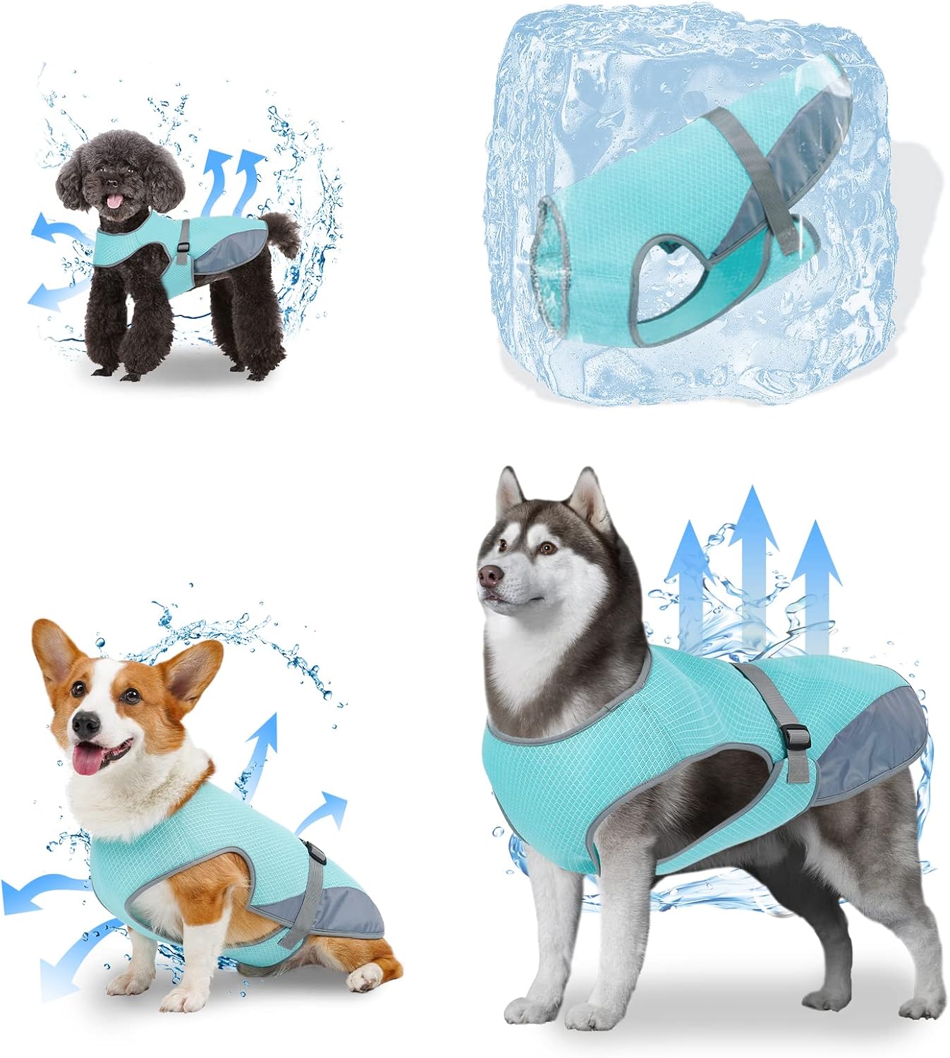 oUUoNNo Dog Cooling Vest,Cooling Vest for Dogs,Dog Cooling Jacket,Pet