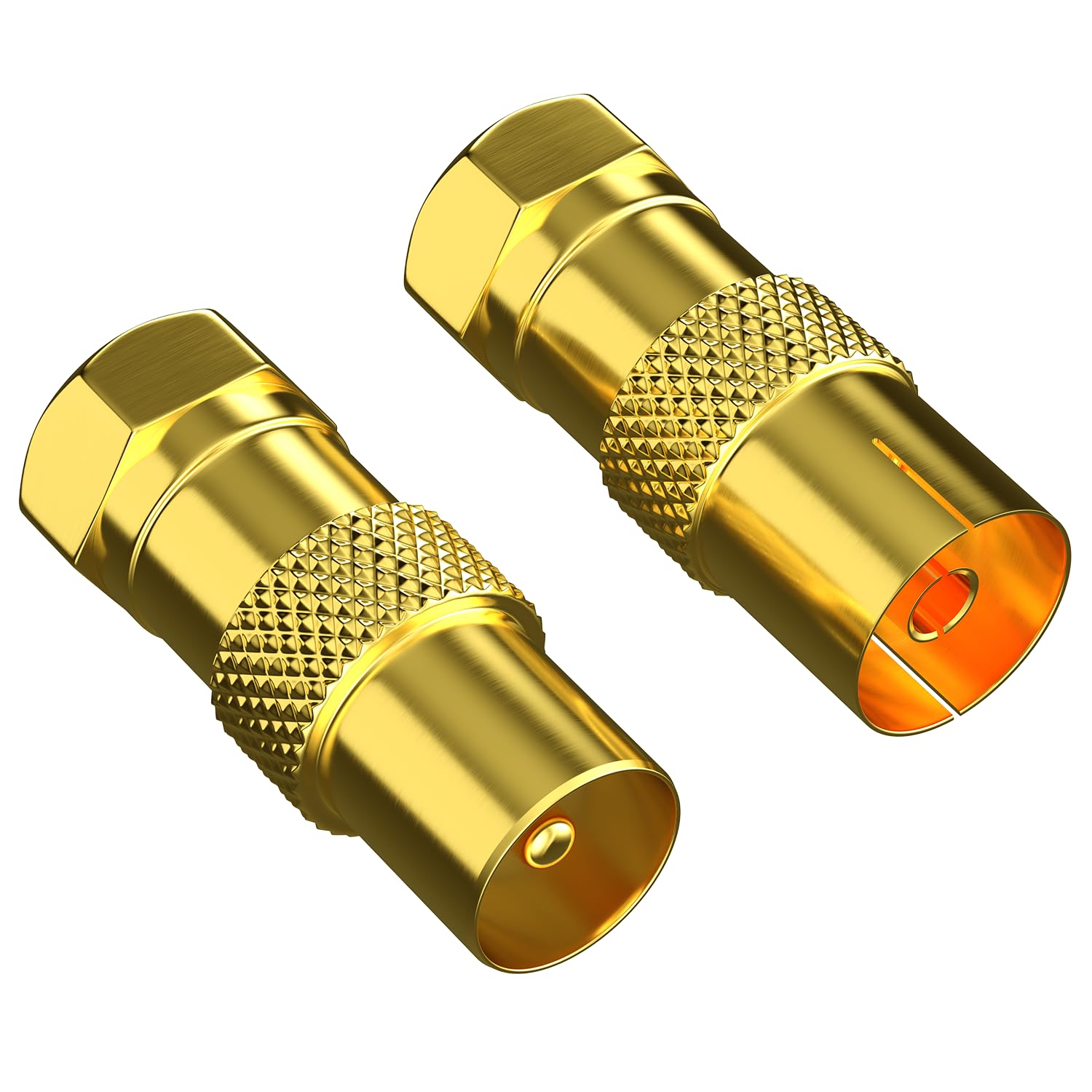 RedStar24 Adattatore SAT Coax Antenna - 1 Connettore F a Spinotto IEC Maschio e 1 Connettore F a Spinotto IEC Femmina, giunto coassiale per cavo coassiale - cavo antenna