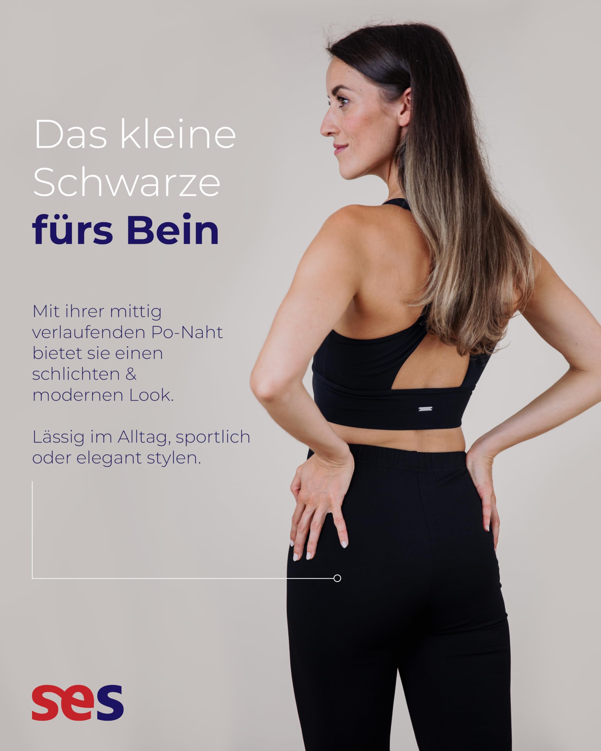 SES Leggings Donna Confezione da 2 Cotone