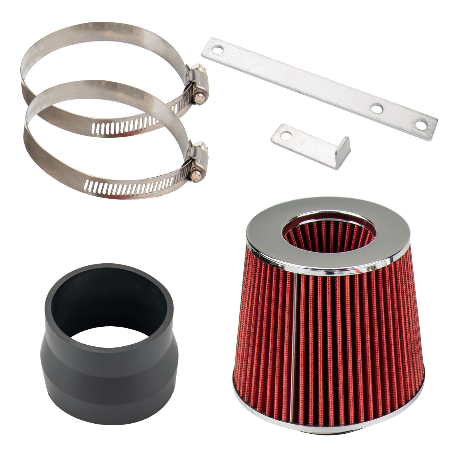 Blue Aluminum Air Intake System Kit For 1998-2005 BMW E46 323 325 328 330 - Includes Filter, Polished Finish