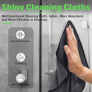 Deedlite Shiny Bath Wipes Drying Towel for Bathroom - Shiny Bath XXL Drying Towel, Microfiber Bath & Kitchen Towels, Super Absorbent Quick Dry