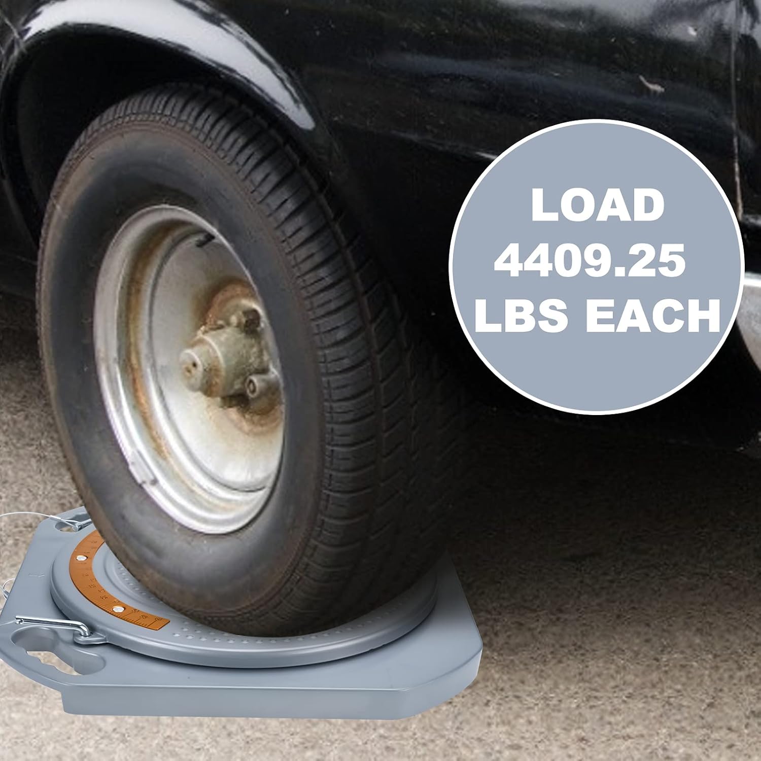 Wheel Alignment 360° Rotating 4 Ton Capacity, Pair of Turntable Front End Turn Plate Table for Car Truck