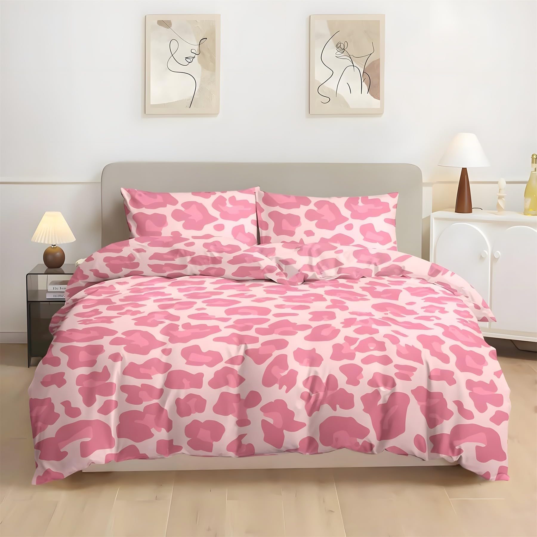 Housse de couette 200x200 enfant vache rose pour créer un cocon douillet dans sa chambre