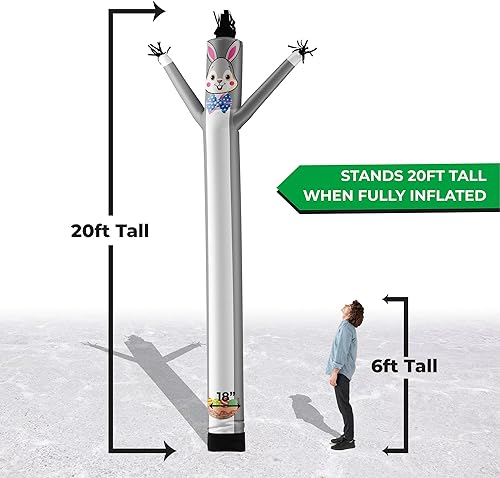 Miniatura 43 de LookOurWay Air Dancers Inflatable Tube Man Attachment - Wacky Waving Inflatable Dancing Tube Guy for Business Promotion - Blower Not Included Duende