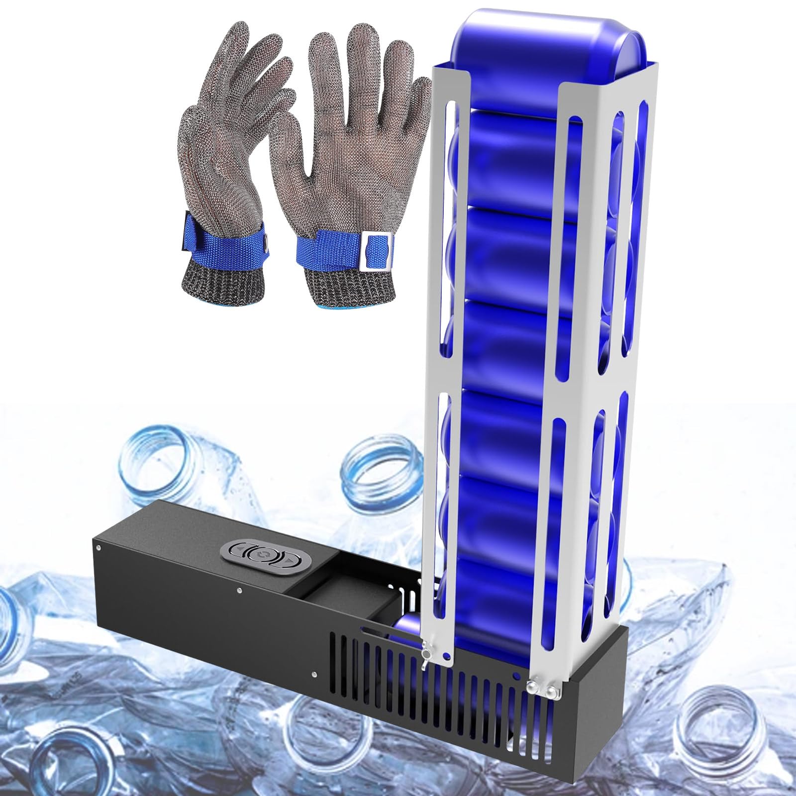 vnmudzeo Automatic Countertop Can Crushers Adjustment Bracket,for Cola, Beer Cans,6-12 oz Electric Plastic Water Bottle Compacting Machine, High Thrust Motor