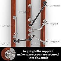 Vista 9 de Barra de agarre compatible con ADA, soporte de peso de 500 libras para seguridad en el baño (16 pulgadas, negro mate)