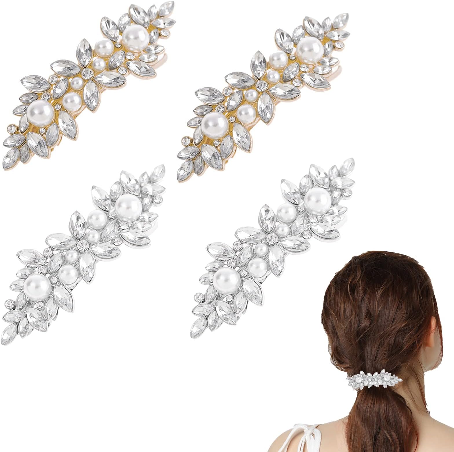 Rhinestone Multi-layer Barrettes Shining Hair Accessories