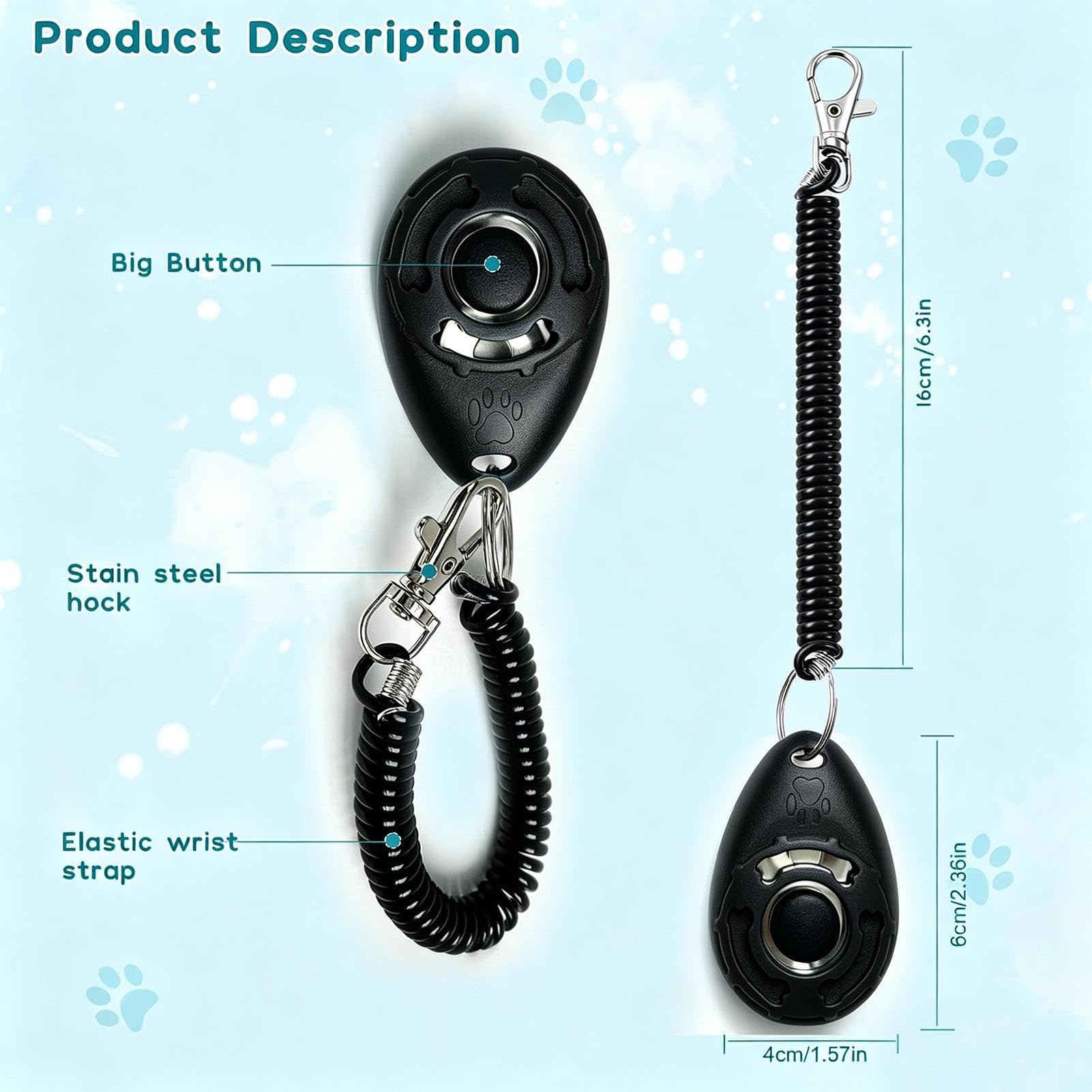 Clicker addestramento cani Dispositivo correzione comportamento per animali