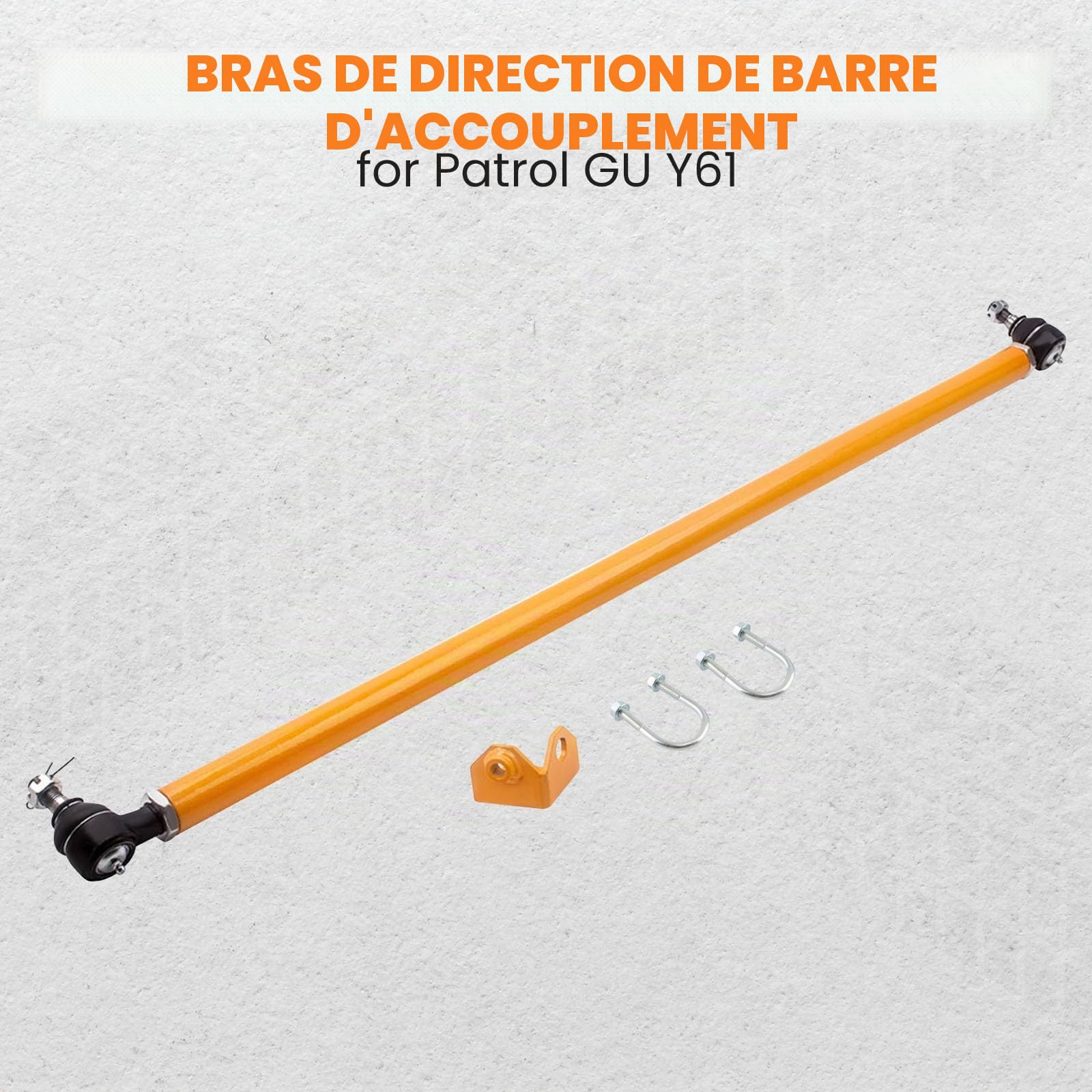 maXpeedingrods Barre de direction avant réglable avec embouts pour Nissan Patrol GU Y61 1997-2012 Patrol 4WD