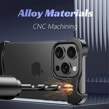 Metal Frameless Case for iPhone 12 Pro Max/12 Pro/12, Ultra-Slim Minimalist No Backplane Heat Dissipation Design Aluminum Alloy Case with Built-in Aromatherapy