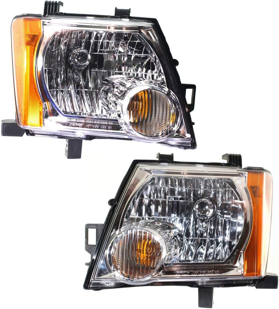 CarLights360: For 2009-2015 Nissan Xterra Headlight Assembly Driver and Passenger Side CAPA Certified w/Bulbs - Replaces NI2502161 NI2503161